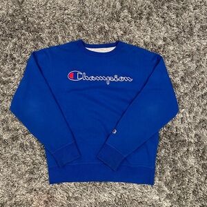 Champion Men's Crewneck Sweater in Bold Blue